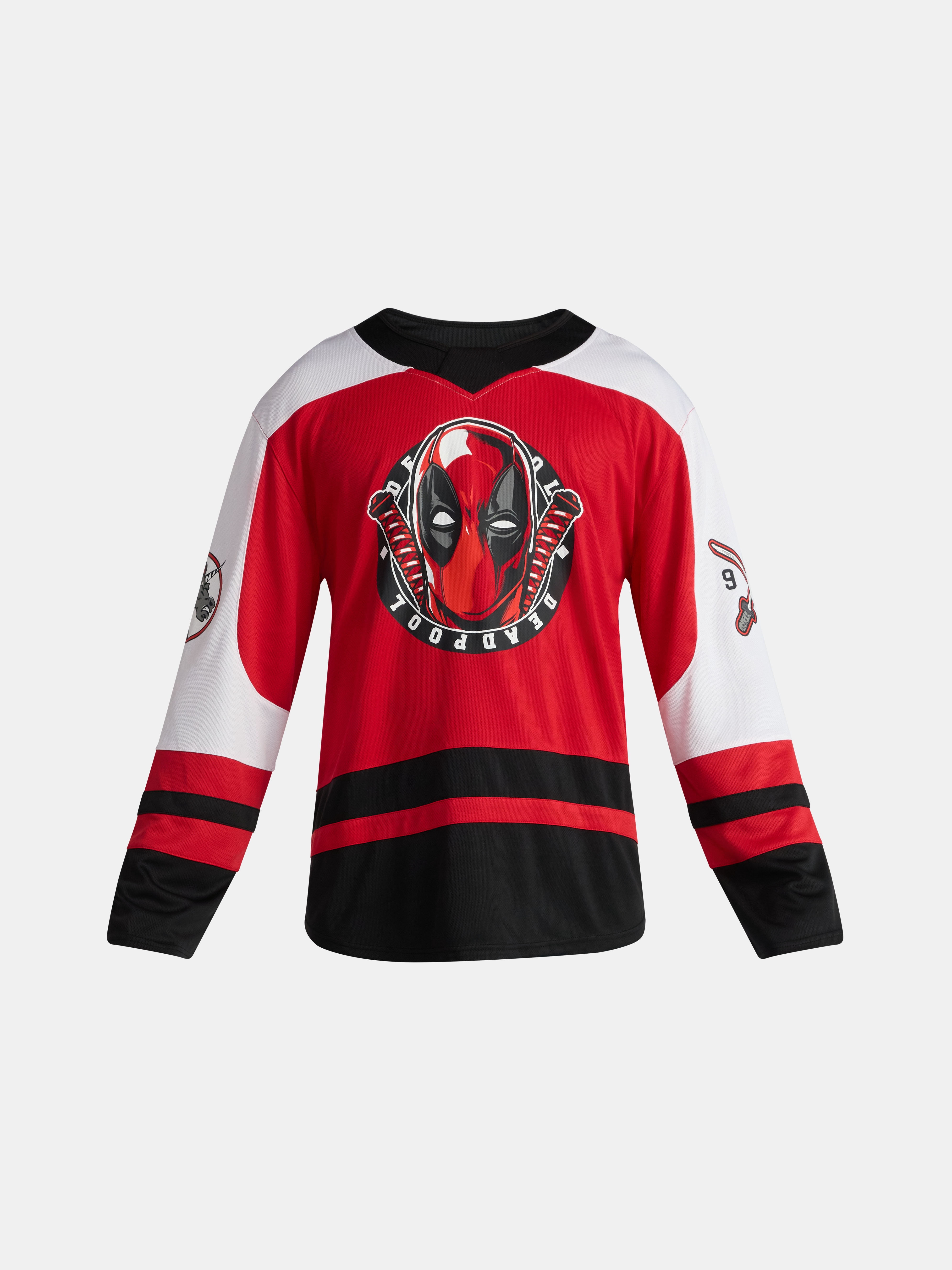 Marvel Deadpool Men's and Big Men's Hockey Jersey, Sizes XS-3XL