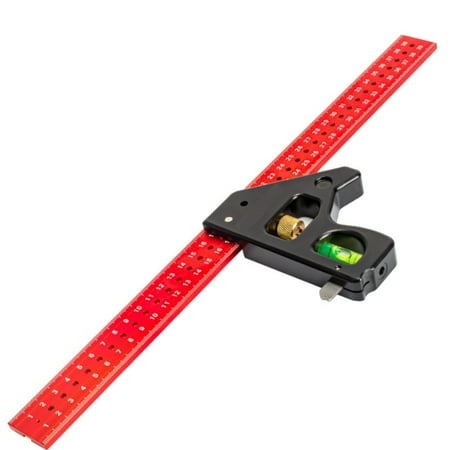 

Blmiede Clear!!11.81 Inch & 15.74 Inch Heavy Duty Combination Square Aluminum Alloy 45°/90°Woodworking Square Tool Multifunctional Rafter Combo Square Measuring Tools