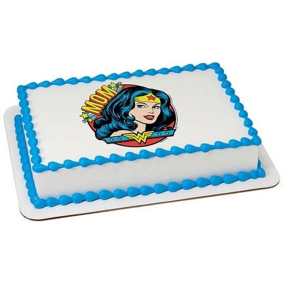 Wonder Woman Edible Icing Image Cake Topper (6 Inch Round)