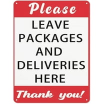 8x12 Inch Please Leave Packages And Deliveries Here Metal Sign Package Wall Decor For Indoor Outdoor Use For Front Door Business Package Delivery Sign