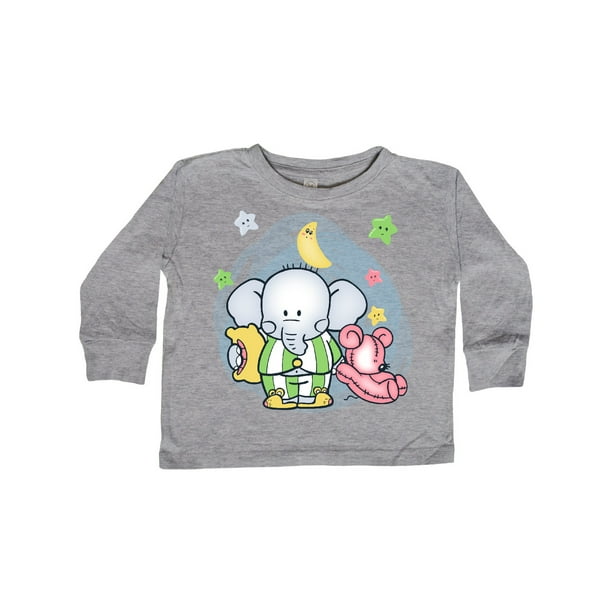 INKtastic - Elephant Pajamas Toddler Long Sleeve T-Shirt ...
