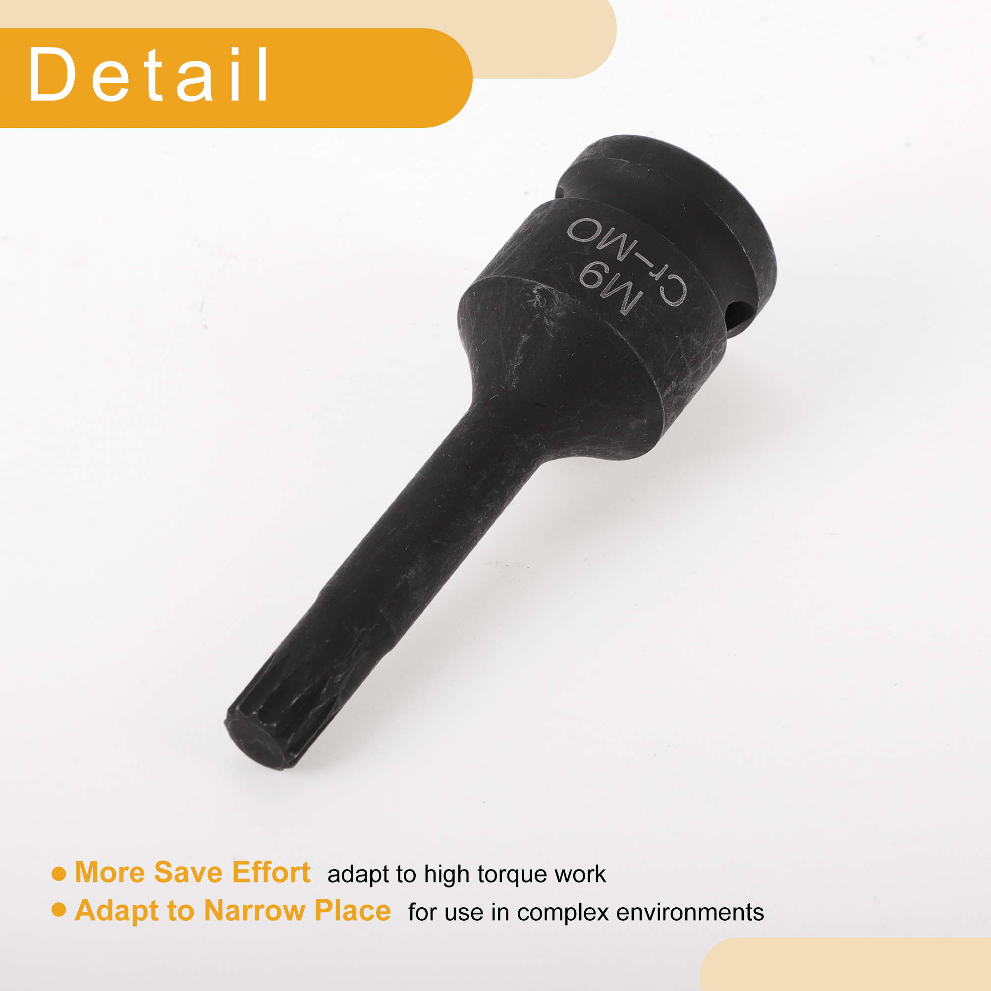 Unique Bargains 1 Pc 12 Point Impact Socket for Car Motorcycle Repair CR-MO Black
