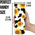 thumbnail image 4 of Cow Gifts for Women, Seamless Cow Print Design, Cow Cup, Sunflowers Gifts for Cow Lovers, Girls, Besties, 20 Oz Stainless Steel Skinny Tumbler, 4 of 6