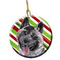 thumbnail image 1 of Akita Candy Cane Holiday Christmas Ceramic Ornament, 1 of 1