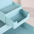 thumbnail image 5 of Sheebo Blue Plastic Desk Organizer Accessories Set 4-Piece, Includes 2 Paper Letter Tray, Accessor Tray, Pencil Cup Holder for Home or Office, 5 of 6
