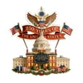 thumbnail image 7 of 1Pc 20Cm/7.9In Us 250Th Anniversary Ornament 2026 – 2D Patriotic Bicentennial Tree Decor,Year-Round Display, Collectible Keepsake For Veterans & History Lovers(With Chain), 7 of 7