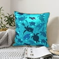 thumbnail image 6 of KLL World Turtle Day Decorative Throw Pillow Covers Velvet Soft for Couch Sofa Bedroom Living Room Outdoor - 16"x16", 6 of 8