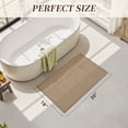 thumbnail image 4 of SIXHOME 18"x30" Bathroom Rug Non-Slip Absorbent Bath Mat Quick Dry Thin Soft Woven Boho Floor Mat Durable Textured Look Beige, 4 of 8