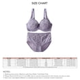 thumbnail image 5 of Conjunto de bragas de sujetador para mujer, sujetador de encaje con aros, ropa interior de cintura alta elástica para uso diario y citas, 5 of 5