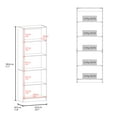 thumbnail image 4 of Nmkwnr 5 Tier Bookshelf Wood Bookcase for Living Room, Office, Brown, 4 of 7