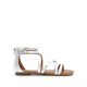 thumbnail image 2 of Sandalias Gladiadoras Planas para Mujer DREAM PAIRS Plata Talla 8, 2 of 8
