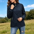 thumbnail image 2 of Lmueinov Plus Size Women's Lightweight Rain Jacket Waterproof Windbreaker Rainjacket for Women Stand Collar Full Zip Outdoor Jacket with Zip Pockets, 2 of 6