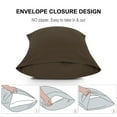 thumbnail image 3 of PiccoCasa 4 Packs Microfiber Pillowcases No Zipper, Pillow Covers Non-Standard Brown, 3 of 8