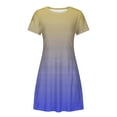 thumbnail image 6 of Sentmoon Summer Maxi Dresses for Women Short Sleeve Gradient Color Breathable A Line Dress 2026 with Pockets Workout Regular Fit Crew Neck Spring Dress for Concert and Rave XL, 6 of 6