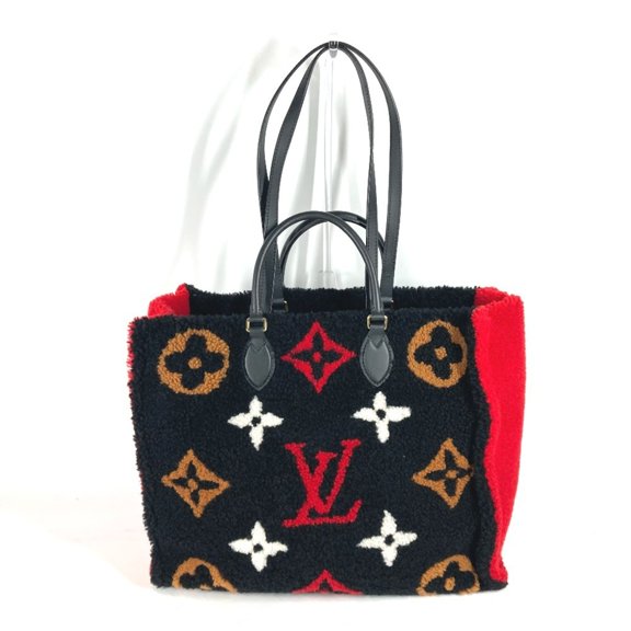 Pre-Owned LOUIS VUITTON M55421 Monogram Teddy On the Go GM Tote Bag Shoulder Shearling Women's...