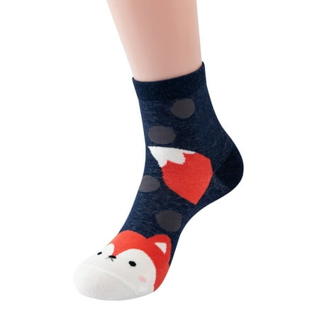 

Compression Socks Solid Color Brushed Thick Plush Warm Cartoon Animal Print Socks
