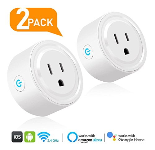 Work with Google Home/IFTTT Smart Life APP Smart Plugs ETL FCC Listed Smart Outlet Remote Control Timer/On/Off Switch WiFi Outlet Plug 2 Pack