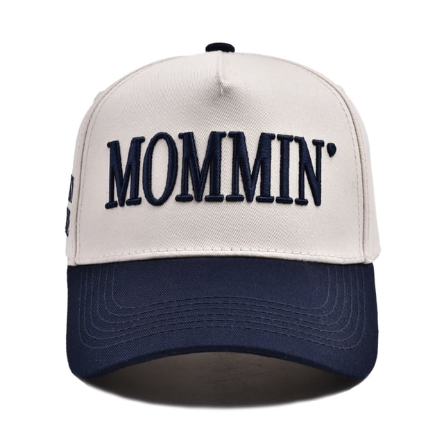 Agiferg Jouets de Simulation Casquette Camionneur MOMMin pour Femmes Vintage Ajustable Brodée Casquette de Baseball pour Femmes avec Trou pour Queue de Cheval Ajustable Protection Bicolore Chapeau pour Queue de Cheval pour l'Été