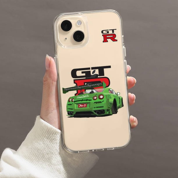 Funda de teléfono de lujo para coche deportivo GTR, carcasa transparente para iPhone 11 12 Mini 13 14 Pro XS Max X 8 7 6s Plus 5 SE XR Fivean unisex