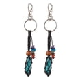 thumbnail image 5 of Nylon Pouch Keychains with Gemstone Chip Beads and Alloy Swivel Clasps Lanyard Snap Hook Black 13cm, 5 of 5