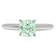 thumbnail image 7 of Solitaire Engagement Ring for Women - 2ct Simulated Green Diamond in 14K White Gold Promise Ring, 7 of 7