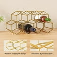 thumbnail image 4 of Small Gold Wine Rack 9 Bottle Holder Countertop - No Need Assembly Mod Metal Wire Wine Storage for Counter Top Table Top Coffee Bar Kitchen, 4 of 6