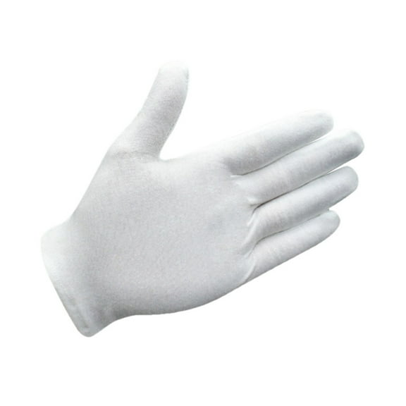 BAOQIN 3 Pcs Cotton Gloves for Dry Hands Sleeping, Hand Gloves Moisturizing Overnight for Moisturizing Hands Women and Men, Cloth Gloves for Eczema White