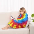 thumbnail image 4 of Colorful Tie Dye Mandala Pattern Blanket Hoodies for Kids 6-13YR Oversize Wearable Blanket Hoodies for Boys Girls Teens, 4 of 7