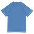 thumbnail image 6 of FORMRS Boys Rash Guard with Short Sleeves UPF 50+ Swim Shirts Sizes 3-12T, Light Blue Plaid, 6 of 6