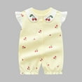 thumbnail image 2 of Summer Baby Girls Clothing Agkizg Baby Girls Bodysuits, Baby Girls Short Sleeve Rompers, Toddler Baby Girls Short Sleeve Printed Color T-Shirt Round Neck Jumpsuit Romper, 2 of 3