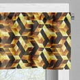 thumbnail image 5 of Ambesonne Abstract Valance & Curtain, Graphic Cubes Blocks, 55"x36", Black Yellow Brown, 5 of 6