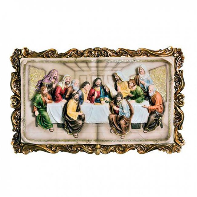 Benzara BM122805 Homili Novelty Last Supper Plaque, Multicolor