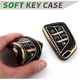thumbnail image 4 of Key Fob Cover Compatible with Cadillac XT5 ATS CT5 CT6 XTS XT4 2017-2021 5 Button TPU Keychain Case Holder Protector,Black, 4 of 5