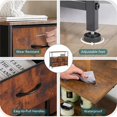 thumbnail image 4 of 5-Drawer Brown Bedroom Fabric Dresser with Metal Frame - Organize in Style, 4 of 8