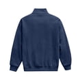 thumbnail image 5 of Men's Raglan Stitching Stand Collar Zipper Casual Loose Sweatshirt, Minimalist Pullover for Daily Wear, Street Style and Comfort Fit,Navy,L, 5 of 7