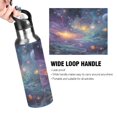 thumbnail image 4 of 600ml Vacuum Insulated Sports Water Bottle with Foldable Straw Stainless Steel Portable Thermos Cup Vibrant and Colorful Universe, 4 of 7