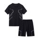 thumbnail image 3 of Top de Manga Corta de Malla Y Pantalones Cortos de Cintura Elástica Set de Deportes Al Aire Libre Transpirable para Niños, Ropa de Juego Atlética de Moda Casual, 3 of 5