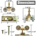 thumbnail image 4 of Juego de 2 herrajes para puertas correderas empotradas, con ruedas y soporte superior. Compatible con los kits de herrajes 1125 y 1500., 4 of 5