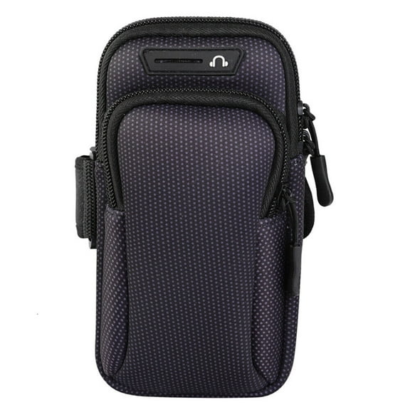 Arm Band Mobile Phone Holder Bag Sports Running Jogging Gym Exercise Pouch -Black