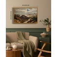 thumbnail image 3 of Drsoum Landscape Framed Canvas Wall Art Vintage Classical Seaside Path Wilderness Prints Modern Kitchen Bathroom Office Decor - 16x24in Natural Framed, 3 of 5