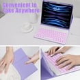 thumbnail image 6 of iPad Keyboard Case for iPad Pro 12.9” 2022/2021/2020 (6th/5th/4th Gen), Built-in Pencil Charging Holder 7-Color Backlit Wireless BT Magnetic Keyboard Auto Sleep/Wake Function-Purple, 6 of 6