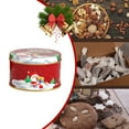 thumbnail image 7 of Christmas Cookie Tins for Gift Giving, Holiday Cookie Containers, Round Christmas Baking & Treat Storing Patisseries, Biscuits, Snack, Chocolate, Metal Candy Box Empty, Santa Claus, Snowflake, Red, 7 of 7