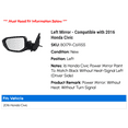 thumbnail image 2 of Left Mirror - Compatible with 2016 Honda Civic, 2 of 2