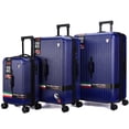 thumbnail image 2 of TUCCI Italy LINEA Ensemble de Valises Rigides 3 Pcs avec Roues Pivotantes à 360 Degrés, 20”/28”/30” - Valise Extensible, Légère, Anti‐rayures - Bleu Marine, 2 of 5