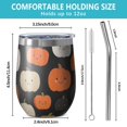 thumbnail image 5 of 12oz Stainless Steel Insulated Wine Tumbler with Lid and Straw – Double Wall Vacuum Mug for Hot & Cold Drinks, 304 Steel Interior, Sweat-Free Design, 5 of 5