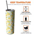 thumbnail image 6 of 20oz Yellow Lemon Fruit Slices White Pattern Skinny Tumblers Stainless Steel Tumbler with Lid and Straw,Vacuum Insulated Double Wall Travel Tumbler Cups with Cleaning Brush for Coffee,Tea, 6 of 6