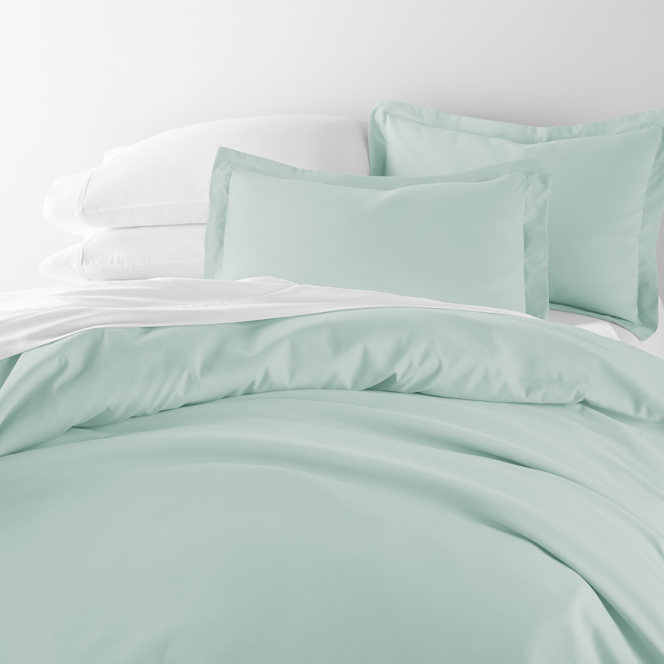 Noble Linens 3-Piece Aqua Duvet Cover Set, King/ Cal King
