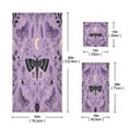 thumbnail image 3 of 3 Sizes of Towel Sets Including Bath Towel Hand Towel and Washcloth for Daily Use Purple Moths, 3 of 8