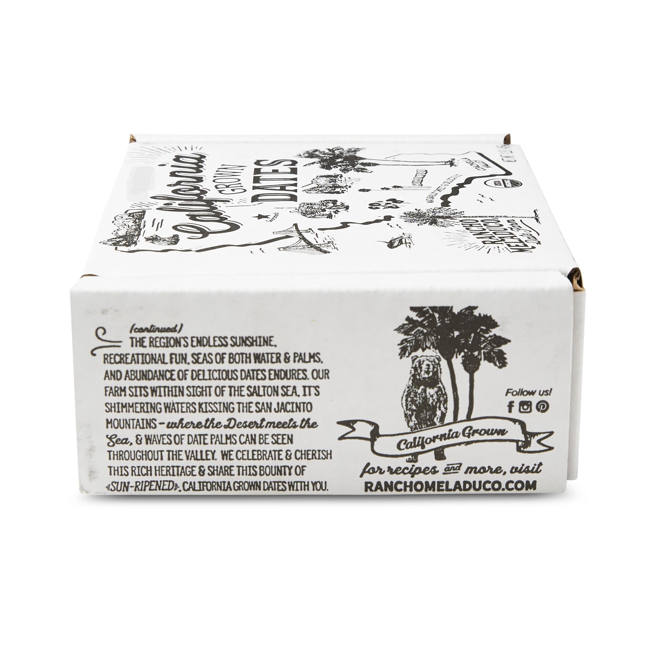Rancho Meladuco California-Grown Medjool Dates, Whole Fresh Un-Pitted, 1 lb. Box Dates