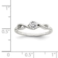 thumbnail image 2 of White Sterling Silver Ring Band Fashion Cubic Zirconia CZ, 2 of 2